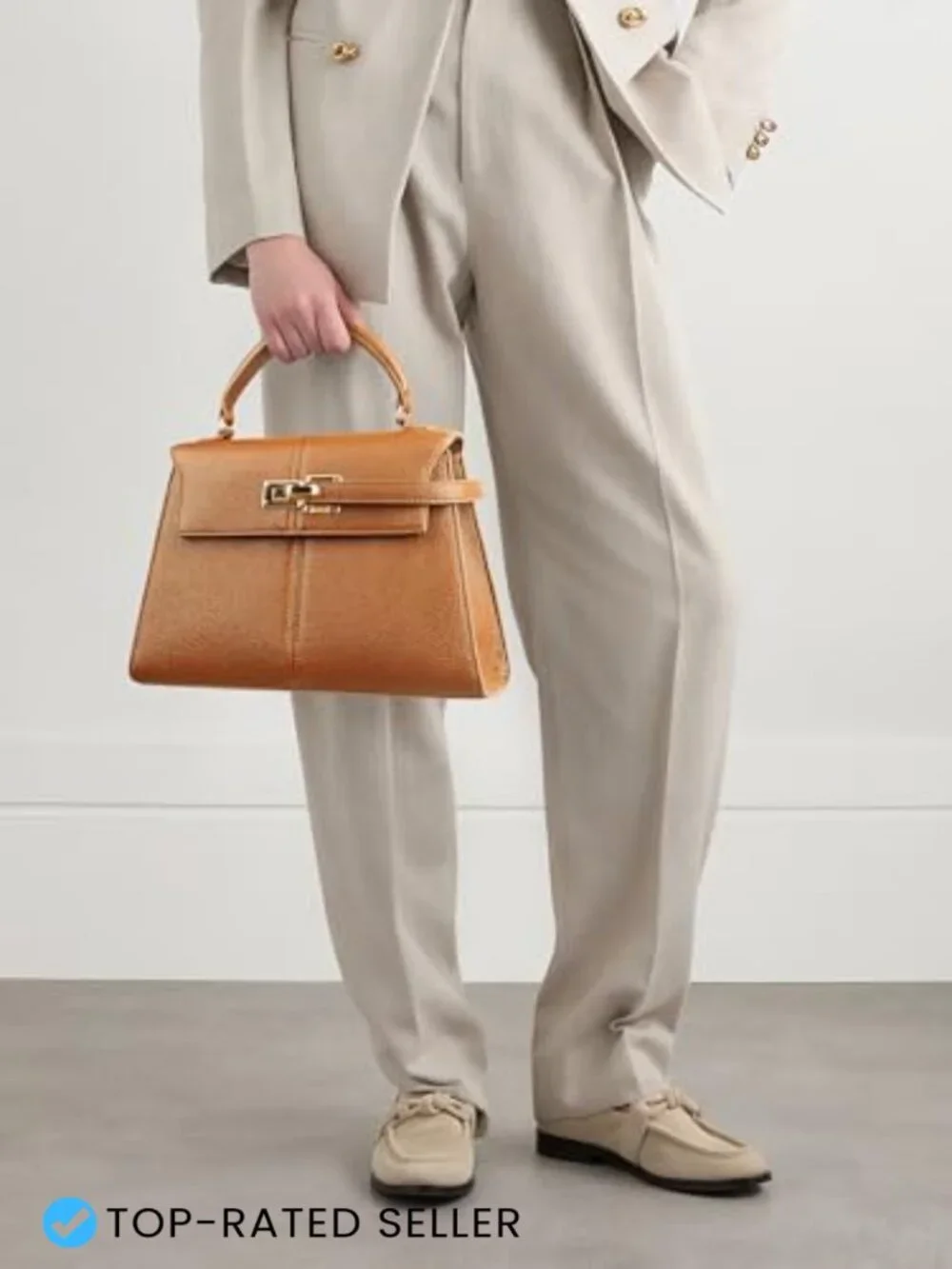 Women's Top Handle Handbag Vegan Leather Crossbody Bag Satchel